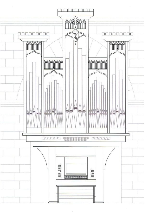 Órgano de la Epístola de la Catedral Santa María la Mayor, plano