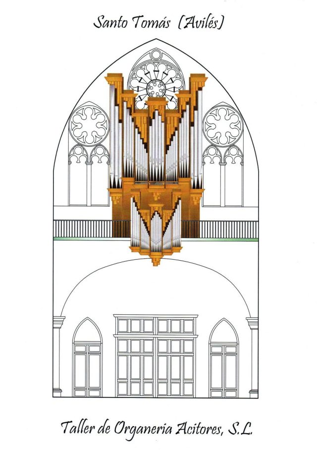 Órgano de la Iglesia Vieja de Sabugo, plano